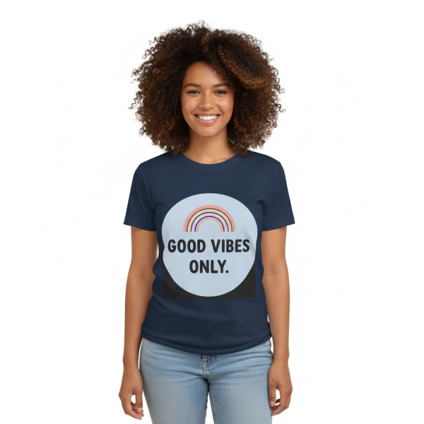 Good Vibes Only T-Shirt - Positive Rainbow Tee - Image 2