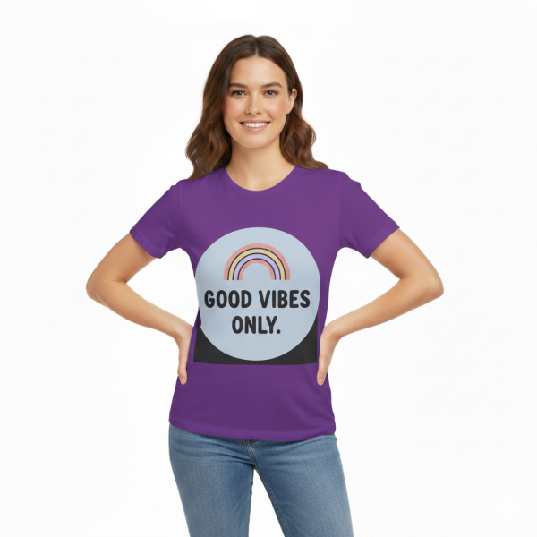 Good Vibes Only T-Shirt - Positive Rainbow Tee - Image 4