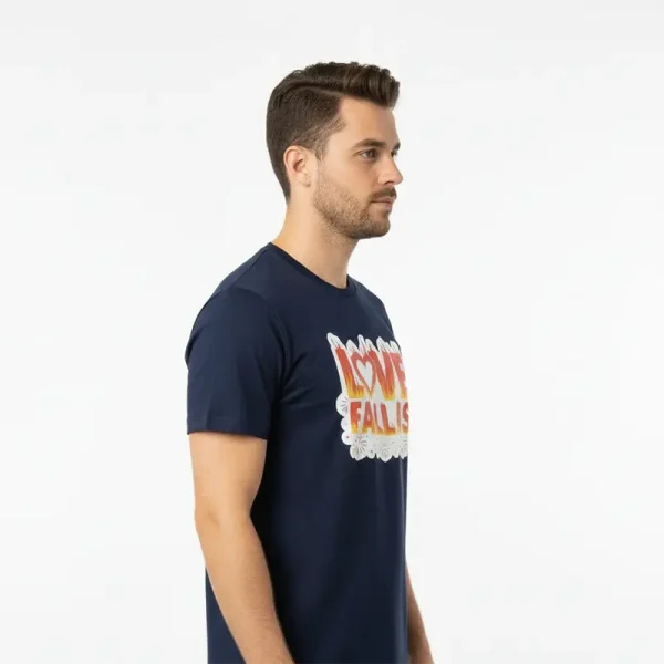 Love Fallas Navy Blue T-Shirt - Image 3