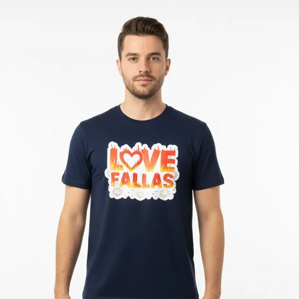 Love Fallas Navy Blue T-Shirt - Image 2