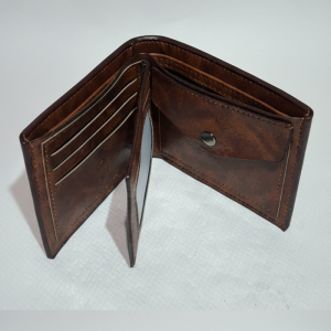 Men's Classic Bi-Fold Imitation Leather Wallet with ID Window & Coin Pocket