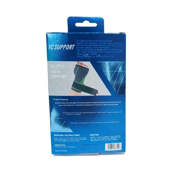 Adjustable Palm & Wrist Support Brace – Compression Wrap for Sports, Gym & Pain Relief (YC 7711) - Image 3