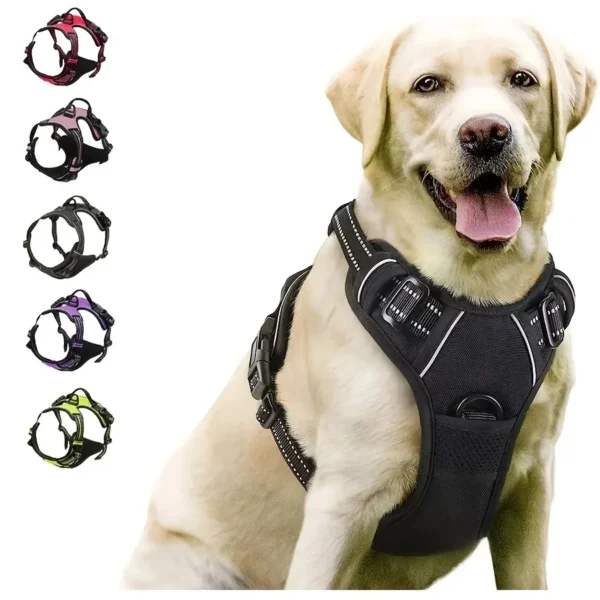 Dog Collars Harness Big Vests Leash - Image 3