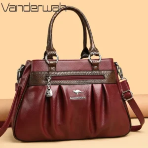 Three Layers Luxury Casual Tote Women Bag High Quality Leather Ladies Hand Bags for Women Big Shoulder Crossbody Bags Sac A Main