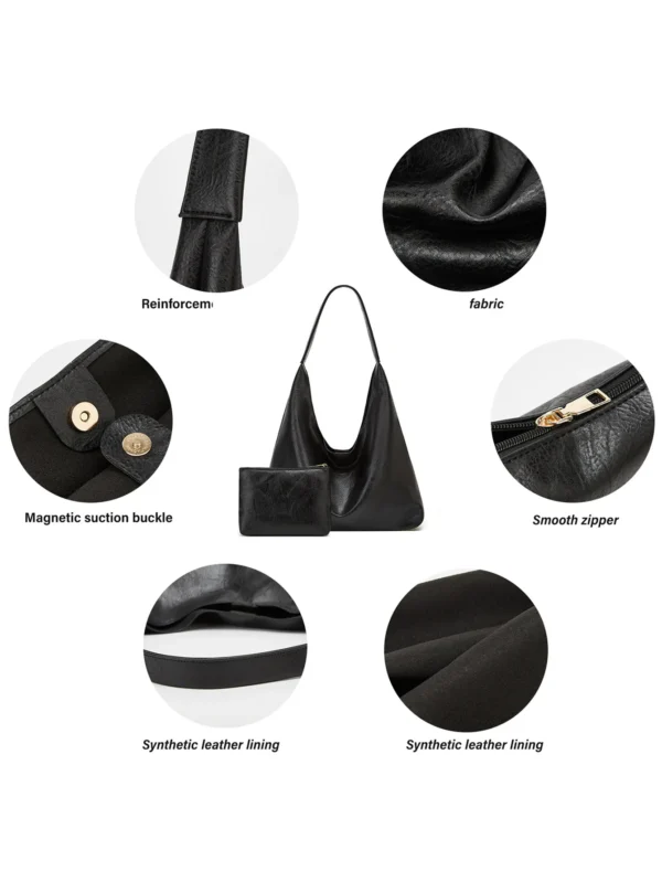 New Tote bag 100 hand bill of lading shoulder women's bag retro simple large bag Tote bag - Image 6
