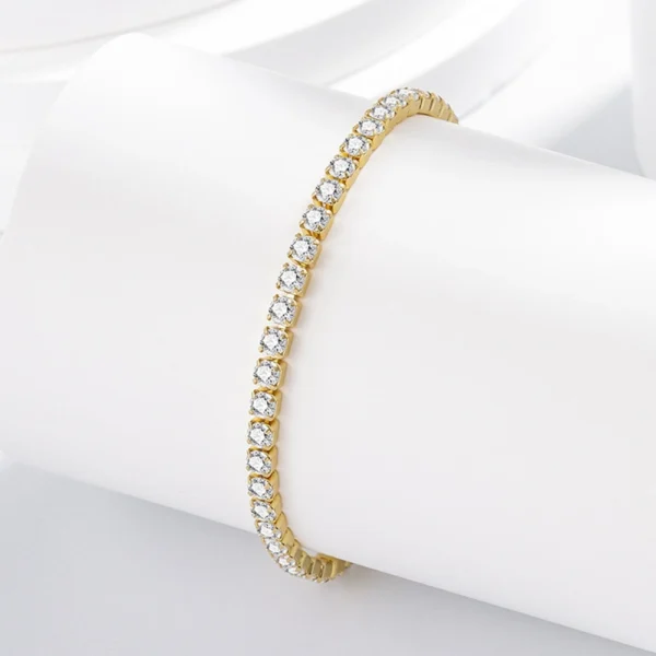 925 Sterling Silver Bracelet Love Elegant Zircon Tennis Crystal Chain for Women Fashion Noble Engagement Wedding Glam - Image 4