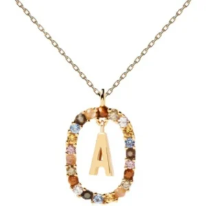 New Trendy and Versatile Letter-shaped Gemstone Crystal Collar Necklace, Ideal for Lovers and As A Holiday Gift.