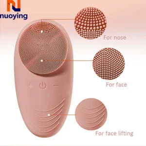 New products mini silicone face scrubber brush vibration acne Facial Cleaner ionic silicon electric brush face cleaning brush