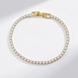925 Sterling Silver Bracelet 4 mm - Light Luxury Zircon Star Bracelet Net Celebrity Style Fashion