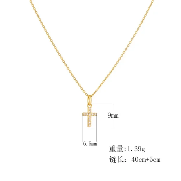 Delicate Cross 925 Sterling Silver Pendant Necklace Adjustable - Image 5