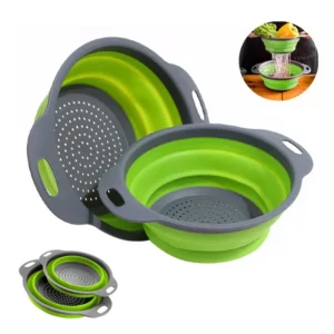 Silicone Vegetable and Fruit Cleaning and Drainage Basket - Cleaning Basket  Folding Water Filter Net Kitchen Gadgets
