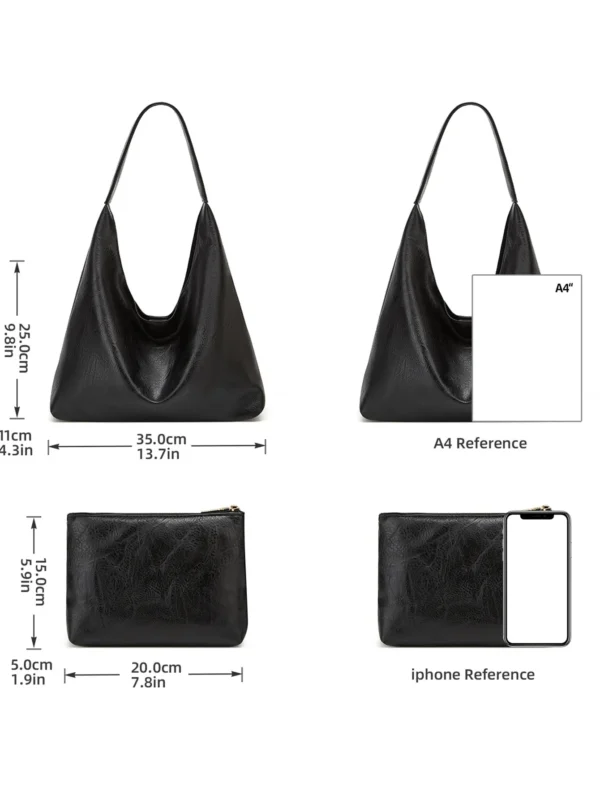 New Tote bag 100 hand bill of lading shoulder women's bag retro simple large bag Tote bag - Image 7