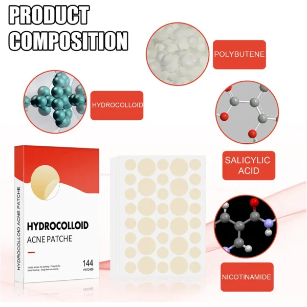 144pcs/set Face Skin Care Acne Pimple Patch 2 Sizes Invisible Professional Healing Absorbing Spot Sticker Covering for Men Women - Image 4