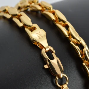 Dubai 18k Gold-Plated Hiphop Link Chain Necklace For Women Man Statement Gold Color Choker Classic Trendy Wedding Party Gifts - Image 3