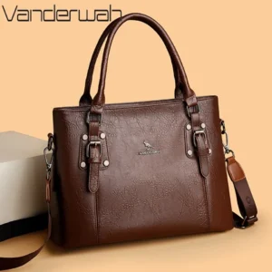Genuine Brand Soft Pu Leather HandBags Designer Top-Handle Bags Shoulder - Crossbody Bags for Women Large Capacity Casual Tote Sac