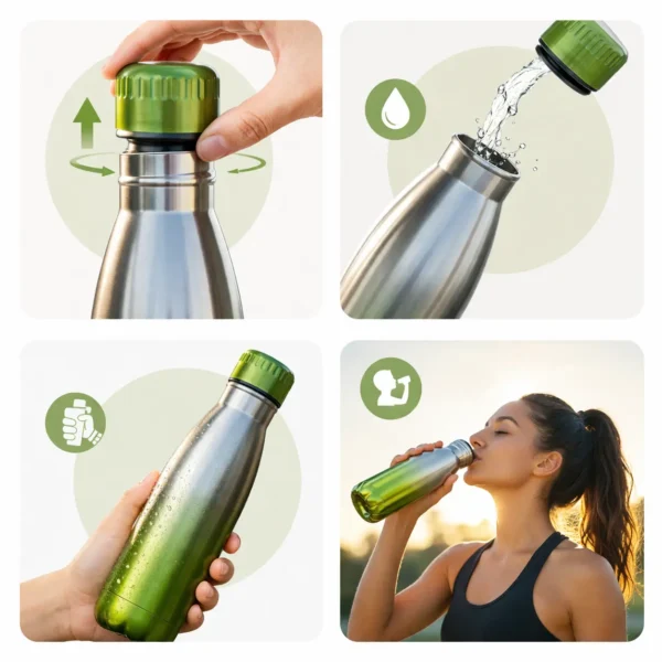 Premium Stainless Steel Water Bottle – Leakproof, Eco-Friendly, Insulated Travel Flask - Image 2