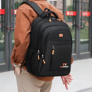 Men's Large Capacity Waterproof Backpack – Casual Everyday Rucksack with Adjustable Straps – Professional Laptop and Computer Travel Bag for Work, College, and Business