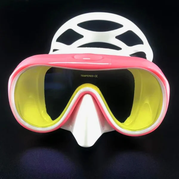 Professional swimming waterproof soft silicone glasses anti-fog plating goggles full dry breathing tube diving mask - Image 2
