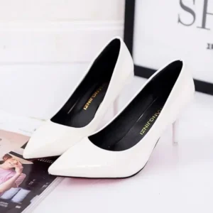 Big Size Women's Boat Shoes High Heels Pointed Toe Pumps for Female - Image 5