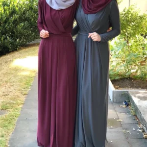 Ramadan Dubai Jalabiya Muslim Abaya for Women - Elegant Eid Kaftan Dress - Moroccan Arab Long Robe Modest Islamic Evening Gown