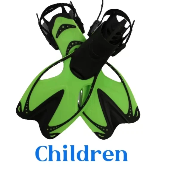 HB Children's frog shoes silicone adjustable short flipper diving children's scuba diving training equipment - Image 5