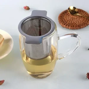 Stainless Steel Mesh Tea Maker with Lid Filter - Coffee Filter Basket Tea Filter Be Reusable Strainer