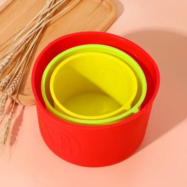 Silicone DIY Cake Mold Desserts Baking Mold Random Color Rectangular Bread Pan Mousse Cake Round Shape Mold Baking Pans - Image 4