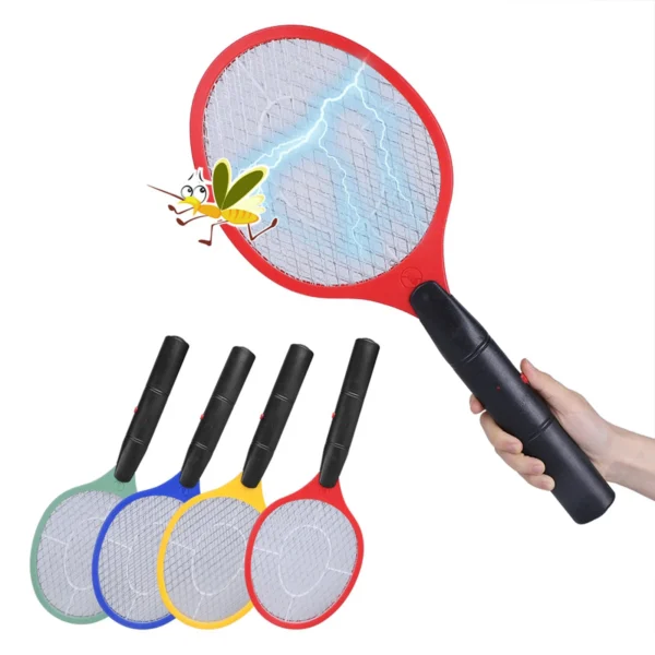 Battery-Operated Bug Zapper Racket – Cordless Electric Fly Swatter and Mosquito Killer – Portable Handheld Pest Control Mesh for Home, Kitchen, Backyard, and Camping
