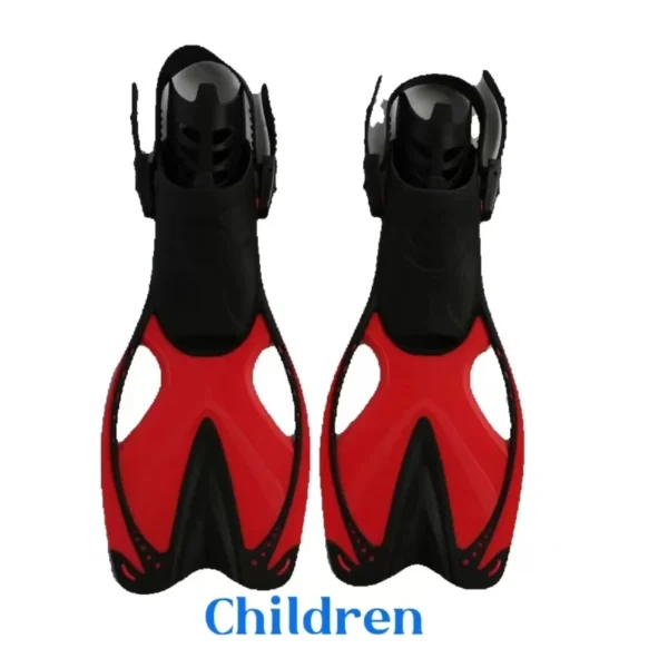 HB Children's frog shoes silicone adjustable short flipper diving children's scuba diving training equipment - Image 3