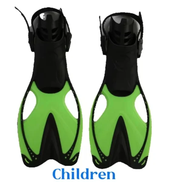 HB Children's frog shoes silicone adjustable short flipper diving children's scuba diving training equipment - Image 2