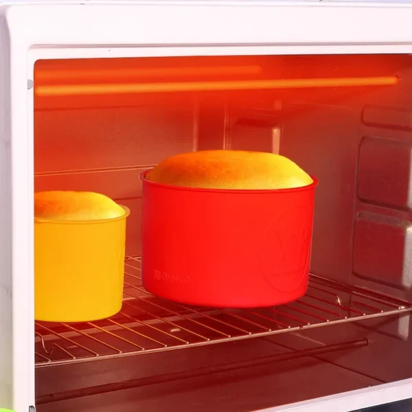 Silicone DIY Cake Mold Desserts Baking Mold Random Color Rectangular Bread Pan Mousse Cake Round Shape Mold Baking Pans - Image 5