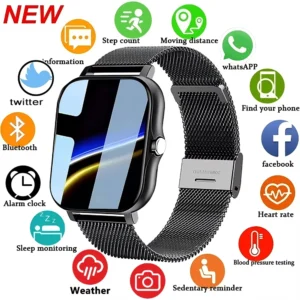 New Smart Watch for Men Women Gift Full Touch Screen Sports Fitness Watch Bluetooth Call Digital Smartwatch