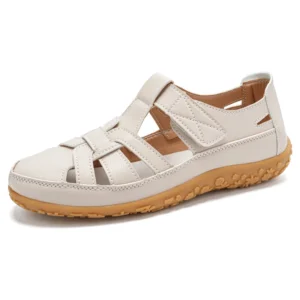 New Summer Loafers Women Sandals Ladies Sandals, Comfortable Flats Walking Sandals, Covered Toe Beach Shoes Woman Footwear Shoes