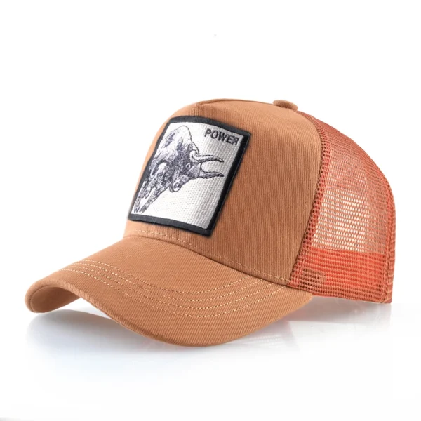 K Baseball Caps Men Snapback Hip Hop Trucker Cap With Embroidery Bull Patch Four Seasons Breathable Mesh Trucker Hat For Women - Image 7