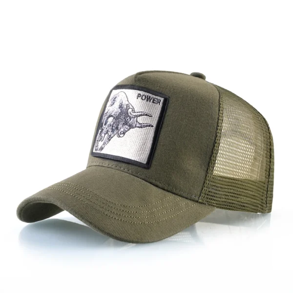 K Baseball Caps Men Snapback Hip Hop Trucker Cap With Embroidery Bull Patch Four Seasons Breathable Mesh Trucker Hat For Women - Image 4