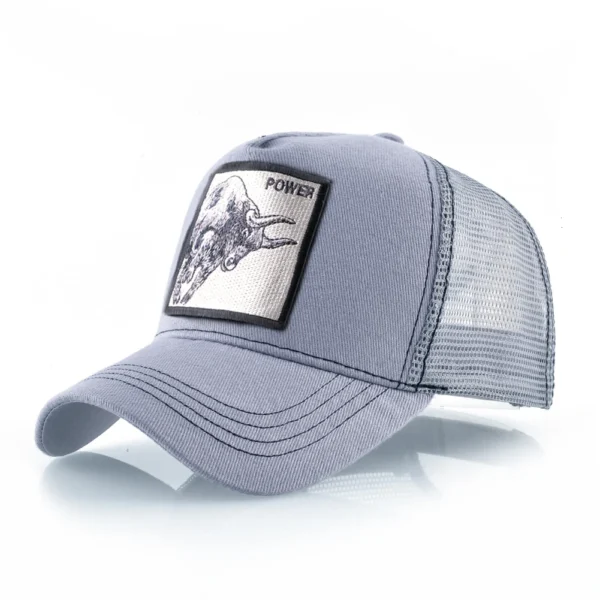K Baseball Caps Men Snapback Hip Hop Trucker Cap With Embroidery Bull Patch Four Seasons Breathable Mesh Trucker Hat For Women - Image 5
