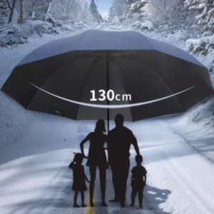 Oversized 130cm Compact Beach & Travel Umbrella | Heavy-Duty Windproof Parasol