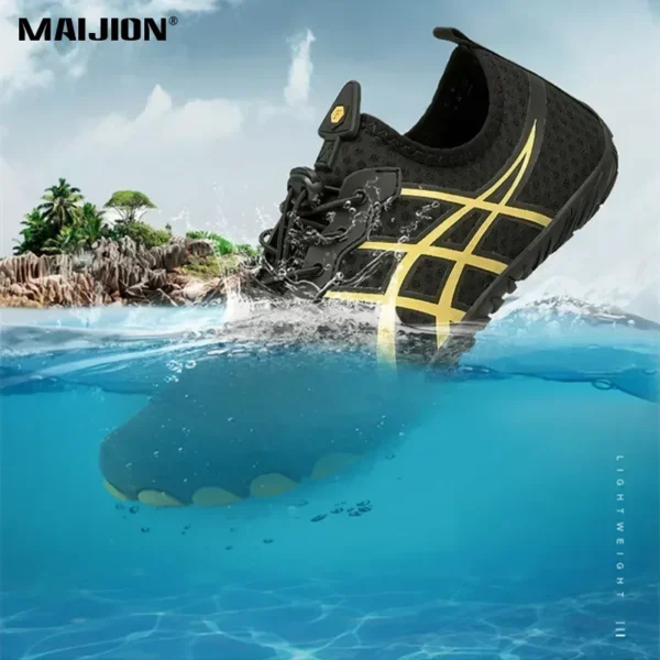 Men's & Women's Trekking Aqua Shoes: Comfortable Non-Slip Barefoot Water Shoes – Quick-Dry Amphibious Hiking Sneakers for Upstream Adventures & Beach Wading - Image 5