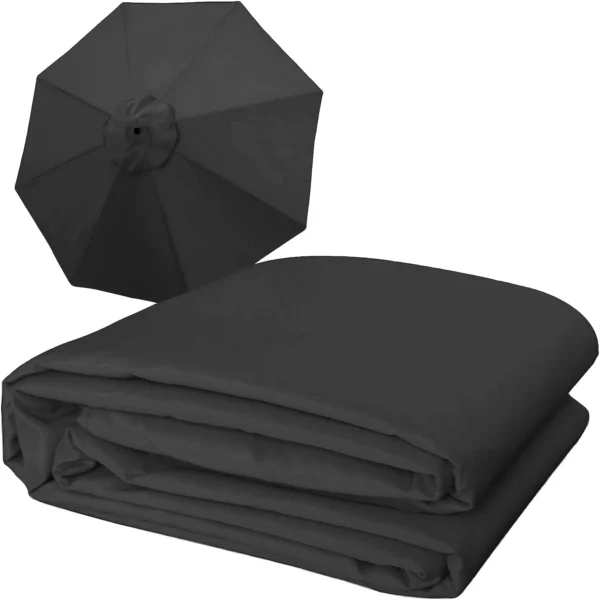 Green Replacement Umbrella Canopy 27m 8 Ribs Waterproof Garden Backyard Pool Cantilever Sunshade 9FT 10FT 6 Ribs 8 Ribs Cover - Image 4