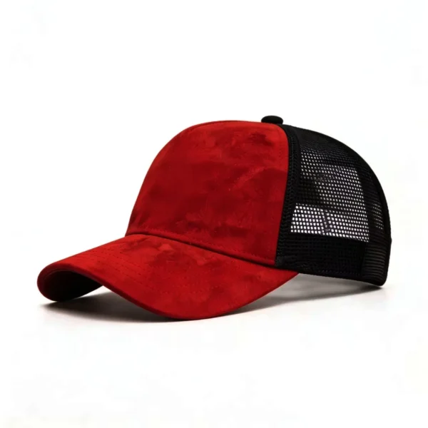 Unisex Suede Baseball Cap | Solid Color Mesh Snapback Hat for Men & Women - Image 5
